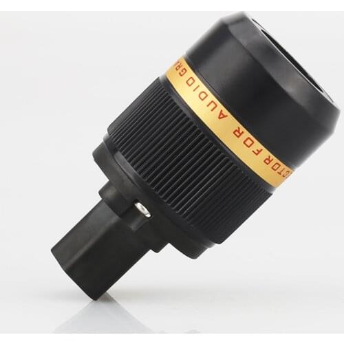 Viborg VF501G Pure Copper 24k Gold Plated 15A IEC AC Power IEC Plug & IEC Connector for Audio DIY Mains Power Cable