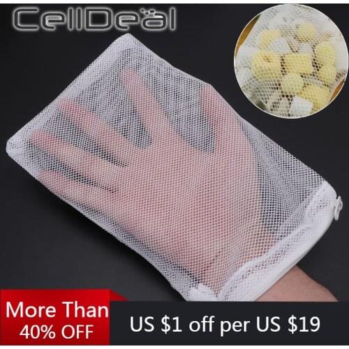 20 Pcs Filter Net Bag Mesh Bag Acquarium Pond For Bio Ball Carbon Media Ammonia Aquarium Fish Tank Isolation Bag Tank Accessory