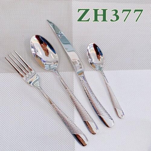Stainless Steel Tableware Western Food Knife, Fork and Spoon Four-Piece Steak Knife, Fork and Spoon