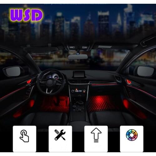 LED Ambient Light Suitable for Mazda CX4 Atmosphere Light 64-color Trim Light Gradient Atmosphere Light ABS Original Installatio