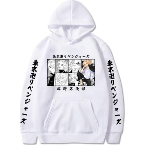 Hot Mens Hoodie Tokyo Revengers Mens Womens Manjiro Sano Graphic Print Unisex Jogging Jacket Pullover Anime Hooded Sweatshirt
