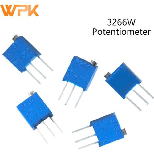 10Pcs 3266W Trimpot Trimmer Potentiometer 100R 500R 1K 2K 5K 10K 20K 50K 100K 200K 500K 1M 3366W-1-105LF 204LF 504LF 202LF 3266