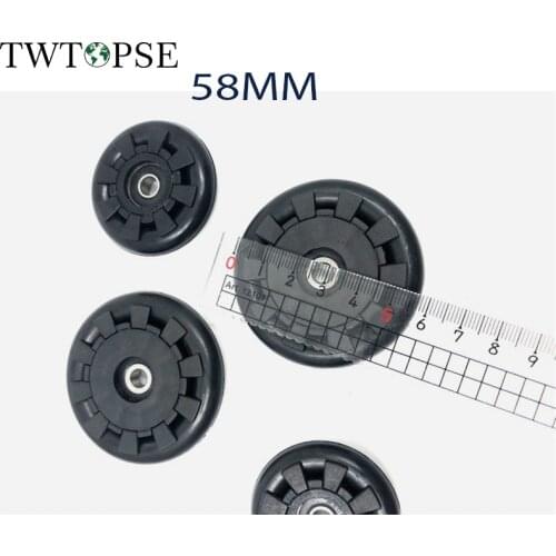 TWTOPSE Bicycle Bearing Easy Wheel for Brompton Folding Bike Rack Easywheel Cookie Type First Model Wheel 46mm 58mm Accessories