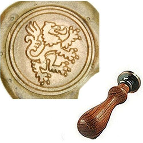 Vintage Retro Classical Heraldic Lion Wax Sealing Stamp Arts Crafts Wax Seal Stamp Metal Stamp Wedding Invitation Letter