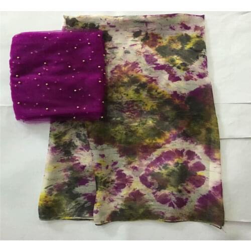 High Quality African Silk Chiffon Printed Fabric 5+2 Yards For Ladies To Wear Soft And Comfortable Printed Silk Fabric! LXF4713