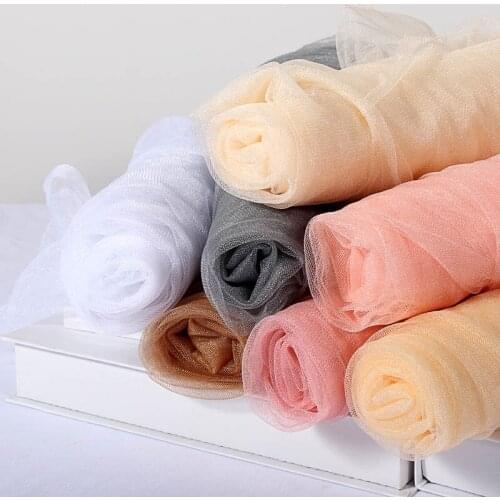 1Pcs1*1.5m Bright silk gauze wedding cloth Nails Earrings Bracelet Cosmetic Photograph soft gauze lace fabric Sewing accessories