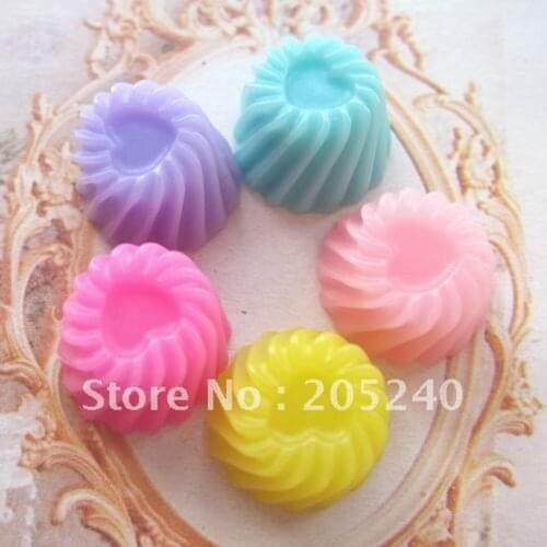 Jewelry Materials For Diy Decoration 20pcs Mixed 5colors Kawaii Resin Cabochon Food
