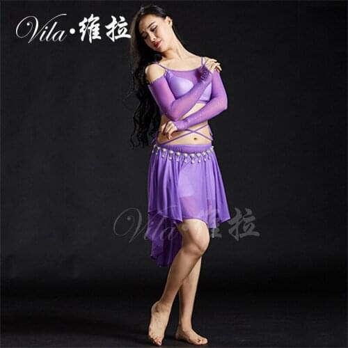 2019 Irregular Sexy Belly Dance Clothes 2pcs Set For Women/Female stage Gypsy Training Costume Performance Wear