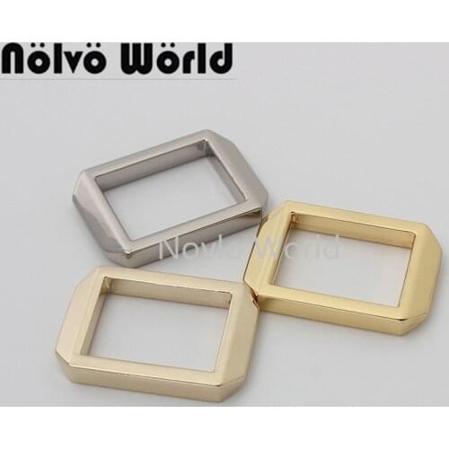 10-50pcs 4 colors gold color 3/4" belt adjustment buckle for woman handbag square buckle purse accessories