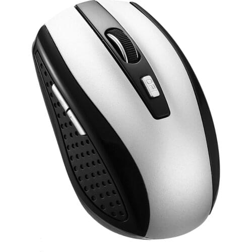 2.4G Mini Wireless Mouse Optical 6 Buttons 1200 DPI Mice For Computer PC Laptop Gamer Plastic Silver Black Color Bluetooth Mouse