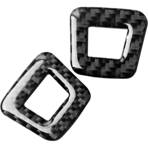 2Pcs Carbon Fiber Microphone Decor Panel Sticker for Alfa Romeo-Giulia 17-19