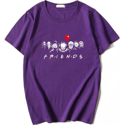 2021 summer Harajuku Man t-shirts Horrible friend print 100% Cotton Unisex Short Sleeve T-Shirt Women Top Tee Sweatshirt