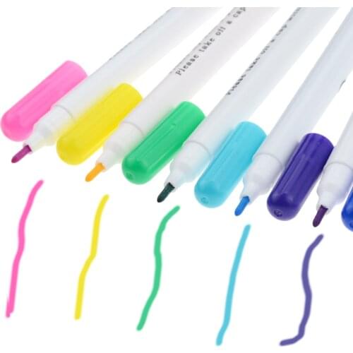 3Pcs seven color Soluble Cross Stitch Markers Pens Markers Fabric Ink Patchwork Marking DIY Needlework Sewing Tool
