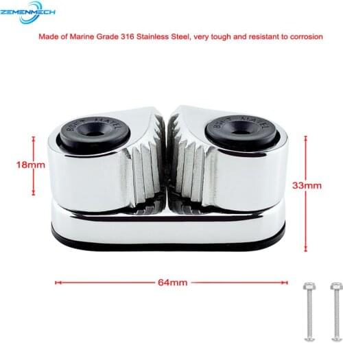 316 Stainless Steel Boat Fast Entry Cam Cleat With Leading Rings Ball Bearings Rope Clamp Pilates Equipment Boat Cleats Kayak