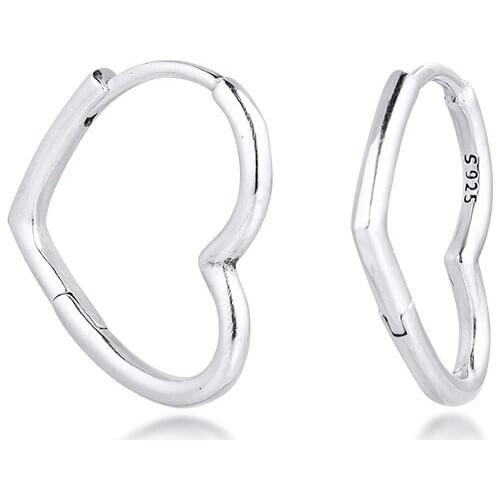 Asymmetrical Heart Hoop Earrings for Women Crystal Rose Golden JewelryAutumn New Round Women Earrings Rose Golden Earrings