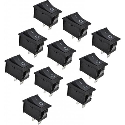 Car Auto Boat Round Rocker 2Pin ON OFF Toggle SPST Switch Snap in Pack of 10