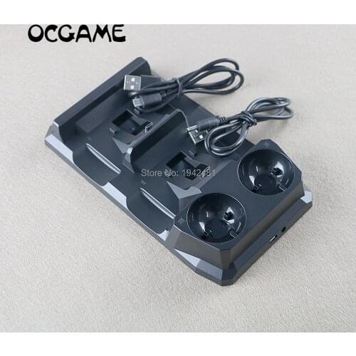 OCGAME For PS4 Wireless Bluetooth Controller for L/R PS Move Controller 4 in 1 Fast Charger Double charging Dock Station Port