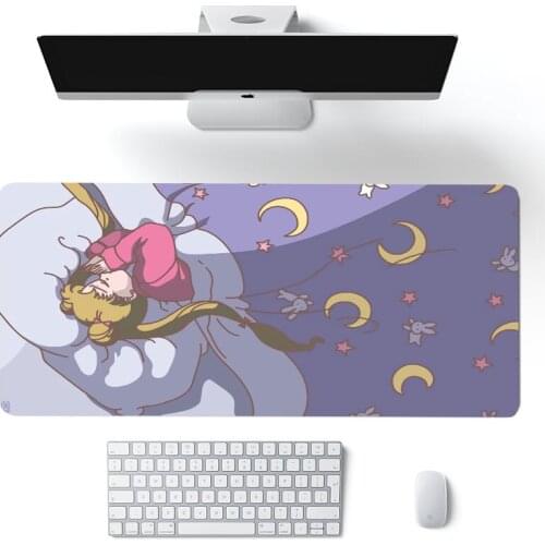 Anime kawaii Big Mouse Pad Large Rubber Gaming Mat Speed Kawaii XL MousePad Keyboard Locking Edge Otaku Compute mouse pad