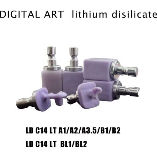 Digitalart Dental lithium disilicate glass ceramic block for CAD Progra Mill blocks LD C14 LT A1-BL2 Dental restoration