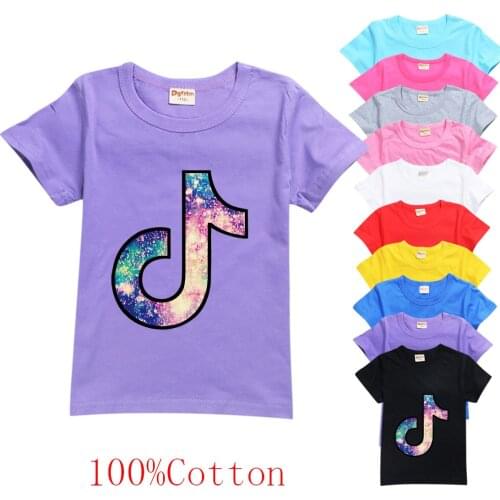 TIK TOK New Game T Shirt Children Funny Summer Cartoon T-shirt For Girls Kid 12 -6 Y Unisex Short Sleeve
