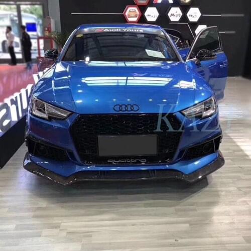 Dream2021 Fit For Audi Shovel 17-18 A4l Xingyao Bar Modified and Upgraded Carbon Fiber Front Lip Tuyere