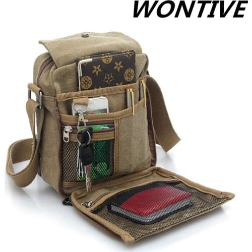 Hot Sale Retro Canvas Bag Bag Casual Small Messenger Canvas Bag Shoulder Outdoor Multifunctional Travel Bags