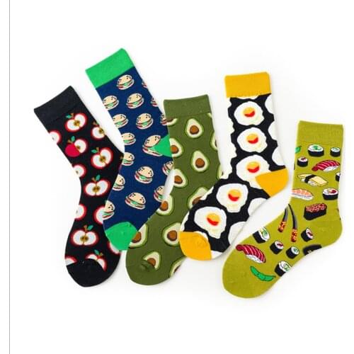 Cotton Socks Harajuku Hip hop Colorful Funny Pattern Skate Cool Dress Socks