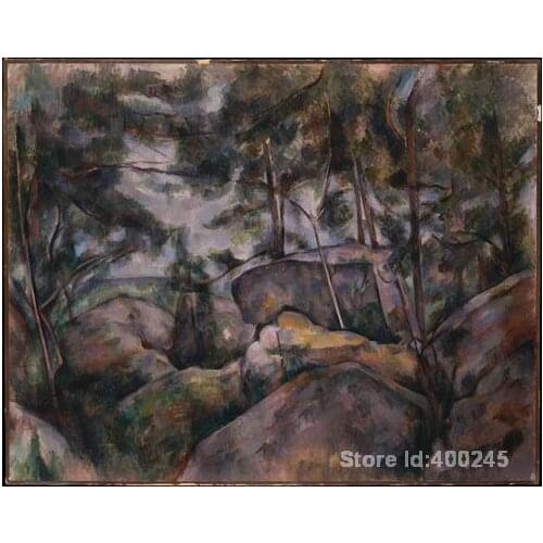 Landscape painting Rocks in the Forest Paul Cezanne artworks Hand painted High quality
