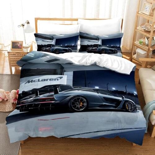 Lavish Life 3D Sports Car Bedding Set Quilt Duvet Cover Pillowcases Bed Linens Set Twin Full Queen King Single Double 2-3PCS