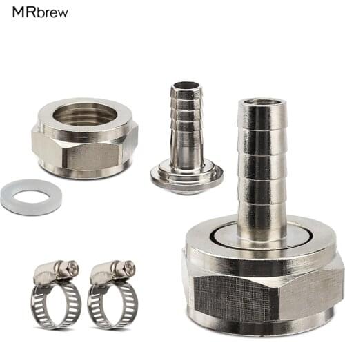 Connector Kit for Beer Lines,5/16" Straight Barb tail Use with G5/8 Hex Nut For Keg Coupler Beer Faucet