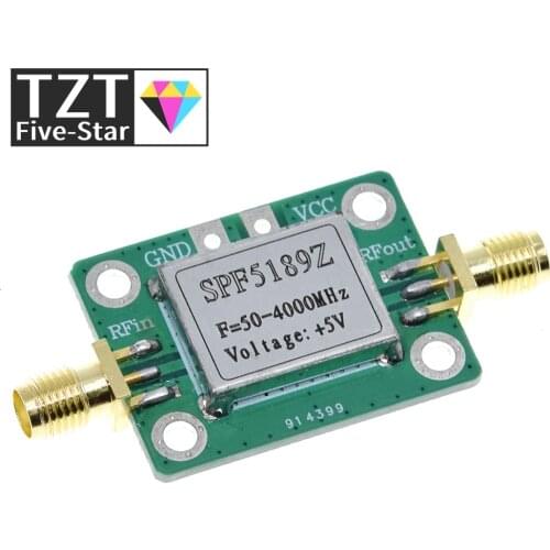 LNA 50-4000 MHz RF SPF5189 NF 0.6dB Low Noise Amplifier Signal Receiver Board Wireless Communication Module With Shield Shell