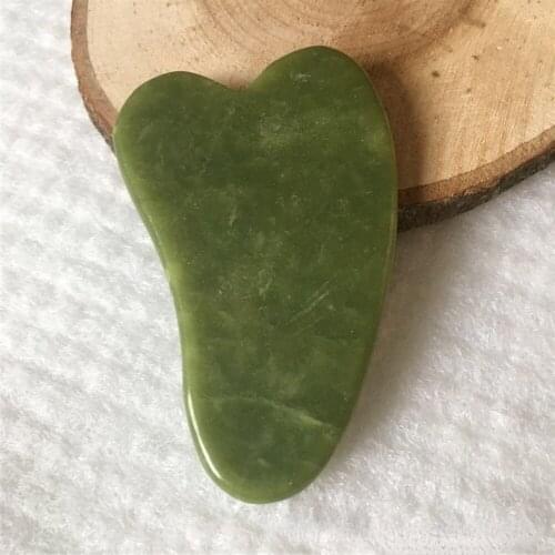 Natural Jade Guasha Scraping Massage Scraper Face Massager Acupuncture Gua Sha Board Acupoint Face Eye Care SPA Massage Tool