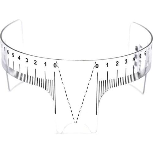 Reusable Eyebrow Ruler Grooming Stencil Shaper Eyebrow Measure Tool for Permanent Makeup Tattoo Eyebrows Stencil Template 1PCS