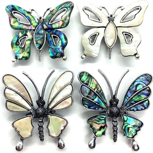 Fashion All-match Cute Shell Brooch Classic Ladies Jewelry Accessories Button Brooch Clothes Scarf Hat Corsage Butterfly Shape