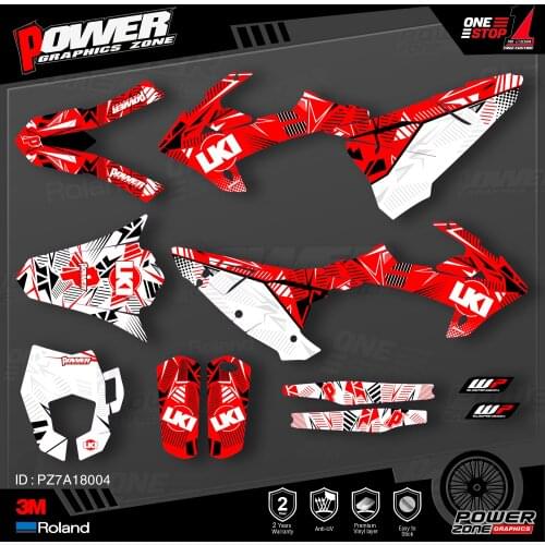 PowerZone Custom Team Graphics Backgrounds Decals 3M Stickers Kit For GASGAS 2018 2019 2020 EC 004