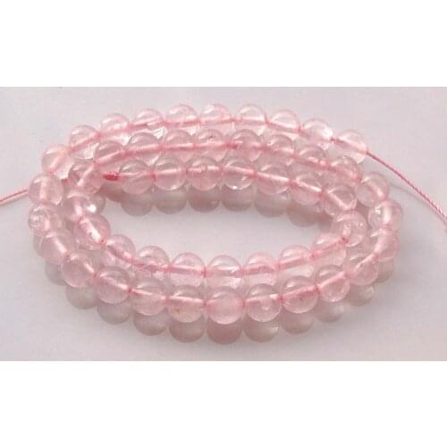Natural Rose Quartz Round Shape 8mm Loose Beads For Jewelry Making DIY Bracelet Necklace Earrings