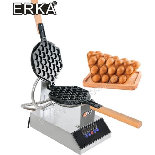 ERKA directly factory price Commercial electric Non-stick bubble egg waffle maker style puff cake oven machine 110V 220V