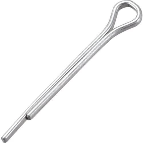Uxcell 250 Pieces Split Cotter Pin 3/64 inch - 1/8 inch Dia x 25/64 inch - 2 23/64 inch Length Carbon Steel 2-Prongs Silver