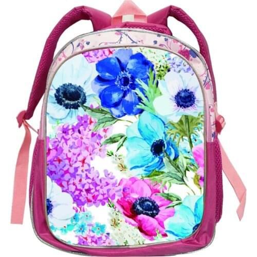 Pink Flower pattern schoolbag For Girls Large capacity schoolbag for primary school students fashion cartoon backpack Mochilas