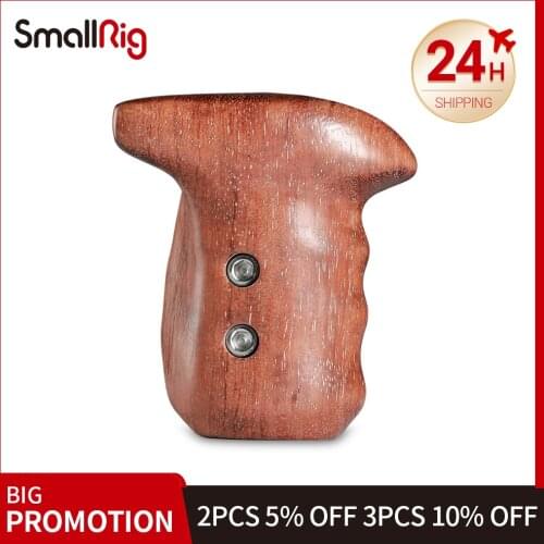 SmallRig DSLR Camera Handle Grip Stabilizer Right Side Wooden Handle with Rosette for Shoulder Mount Rig 1941