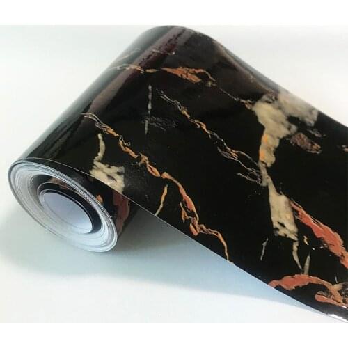 Self-Adhesive Wallpaper Borders 3D Marble Texture Luxury Home Decor Kitchen Bathroom Waterproof Removable Wall Stickers 3D Decal