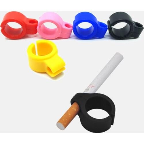 1 PC Silicone Ring Finger Hand Rack Wholesale Waterproof Endlessly Artifact Cigarette Holder for Regular Smoking Smoker Men Gift