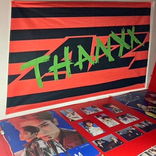 Thanxx Flag Ateez Tapestry Fabric Hippie Hanging Cloth Coffee Bedroom Mandala Fabric Boho Cloth Cortina Decorativa Wall Mirrors