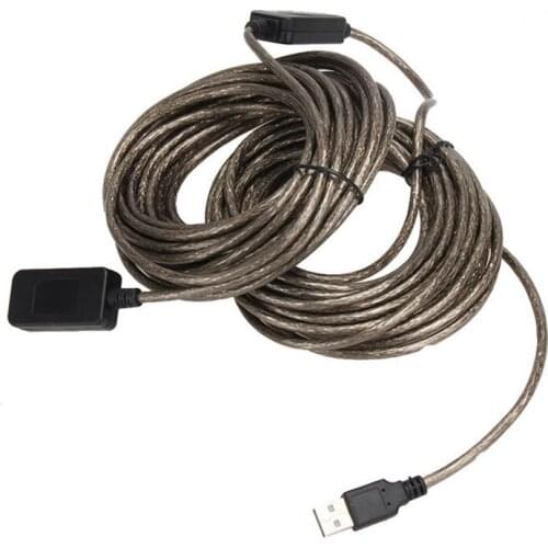 15m USB2.0 Signal Amplification Extension Line Active Repeater Male to Female Cable Adapter for Keyboard Mouse Remote Control