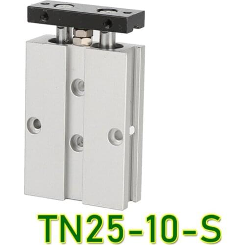 Free shipping HIGH QUALITY TN 25*10-S with magnetic twin rod guide dual shaft acting guide air pneumatic cylinder