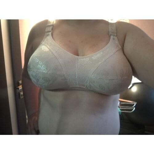 Minimiser Bra for Women Full cup Sexy Lace Large size Non padded Wirefree Bras Plus Size 36-50 Bralette Breathable Cotton Bh C12