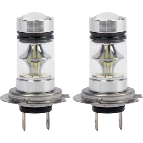 1 Pair High Power LED H7 Bulb 100W 20LED Car Fog Light Lamp Headlights 6000K White CNIM Hot