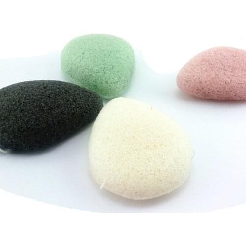 Natural Konjac Sponge Cosmetic Puff Face Wash Flutter Cleaning Sponge Water Drop Shaped Puff Facial Cleanser Tools 1pcs