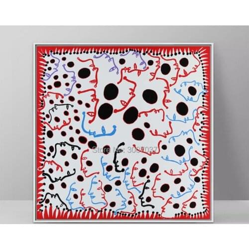 100%Handmade Yayoi Kusama Canvas Abstract Oil Painting Art Painting Wall Picture Wall Art for Home Decor no frame