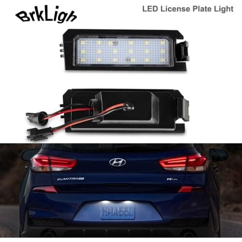 2Pcs LED Number License Plate Lights Rear Lamps White Canbus For Kia Rio Niro Cadenza Hyundai I30 Elantra GT Sonata LFA Veloster